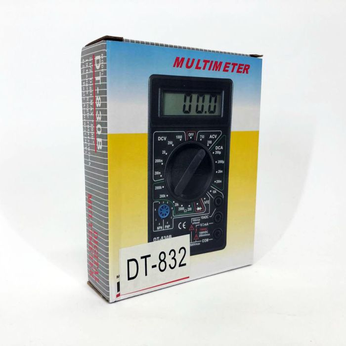 Мультиметр цифровой тестер Digital DT-832 со звуковой прозвонкой, тестер напряжения цифровой