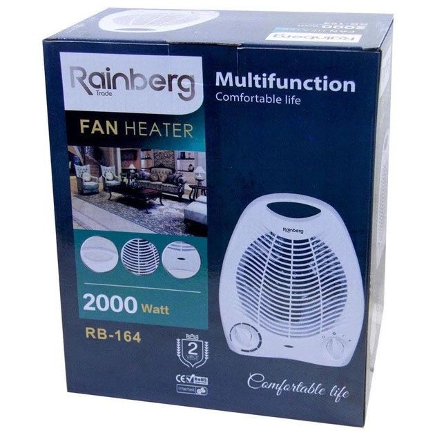 Тепловентилятор Rainberg RB-164 электрический обогреватель 2000 W