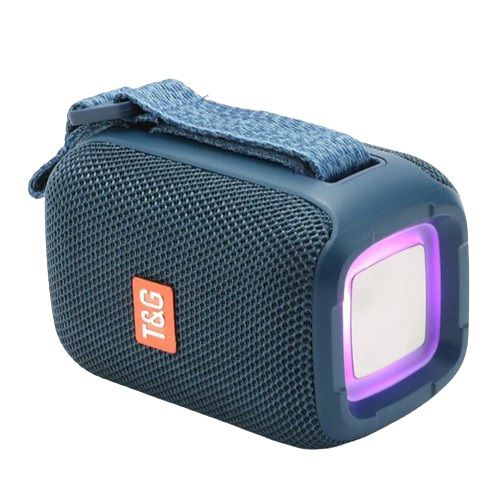 Портативная Bluetooth колонка TG339 5W с RGB подсветкой, Блютуз колонка для улицы. Цвет: синий