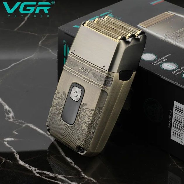 Профессиональная электробритва Шейвер VGR V-335 Shaver с тремя ножевыми блоками, бритва для бороды