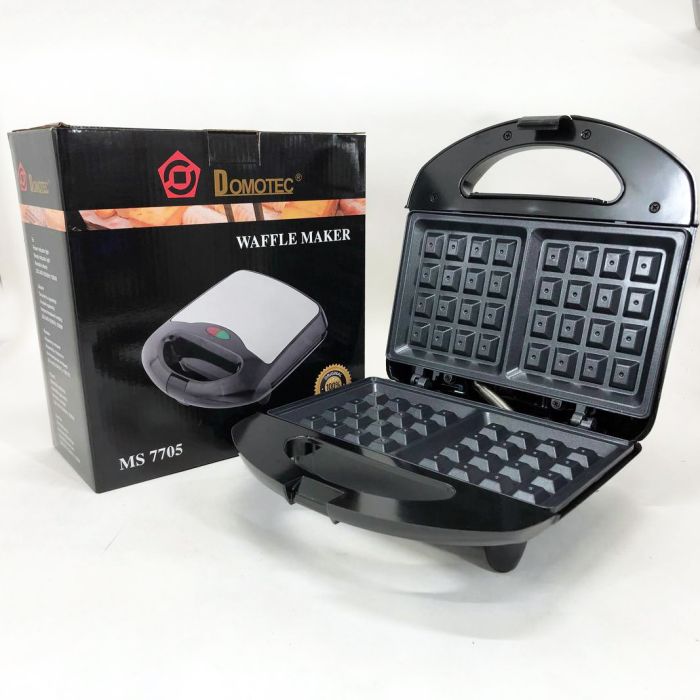 Вафельница Domotec MS-7705  электрическая с антипригарным покрытием 1000 Вт, Электро вафельница