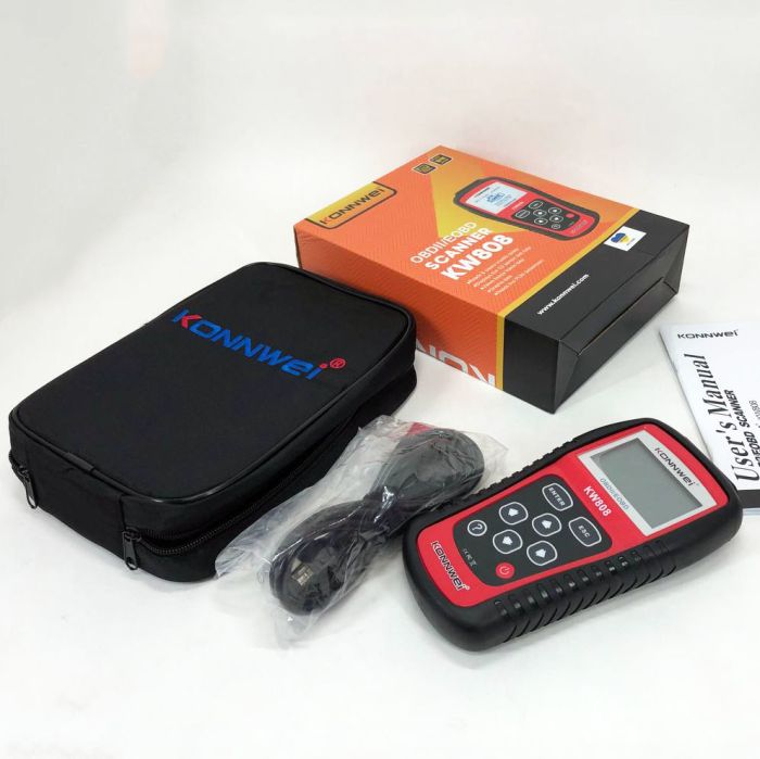 Тестер для диагностики автомобилей Konnwei KW808 OBD II/EOBD Мультимарочный диагностический сканер