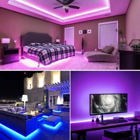 Светодиодная лента SMD 5050 RGB LED 5 м IP65 с bluetooth контролем. подключение 220V