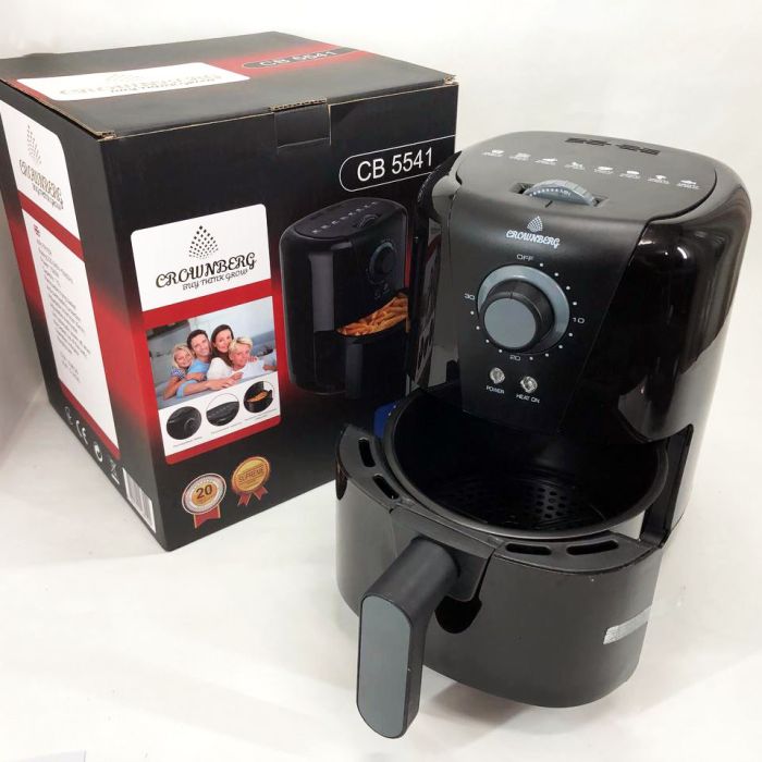 Фритюрница для дома с таймером Crownberg CB-5541 на 1.5 л безмасляная фритюрница 1200 Вт