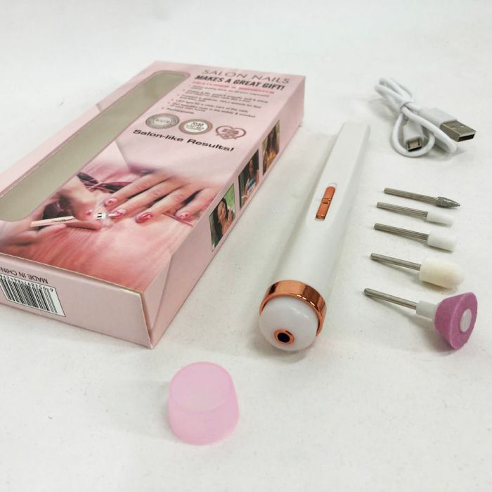Фрезер для маникюра и педикюра Flawless Salon Nails, фрезер ручной для маникюра. Цвет: белый