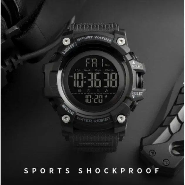 Часы наручные мужские SKMEI 1384BK BLACK, водонепроницаемые мужские часы. Цвет: черный