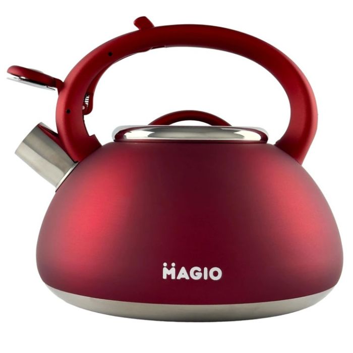 Чайник Magio MG-1193 3 л со свистком, маленький чайник для газовой плиты, металлический чайник