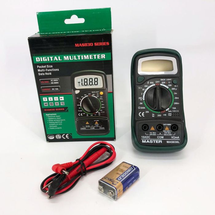 Мультиметр универсальный цифровой тестер Mastech MAS830L, тестер профессиональный, для дома