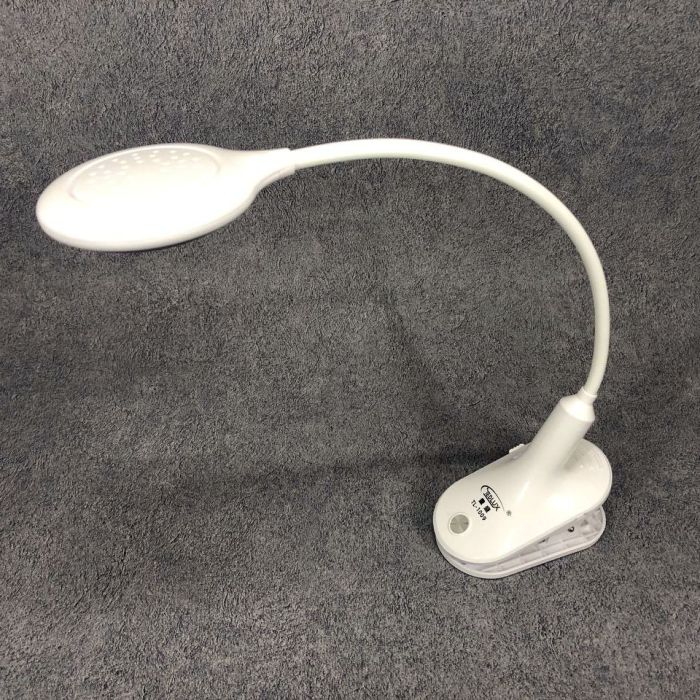 Настольная аккумуляторная лампа светильник Tedlux TL-1009 LED на гибкой ножке и прищепке