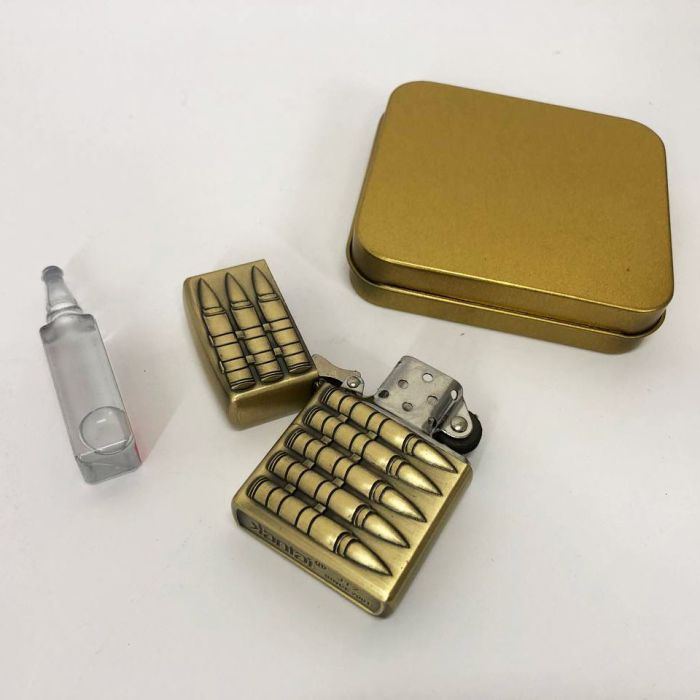 Зажигалка бензиновая в подарочной коробке 367-1, зажигалка подарок на день рождения, необычная зажигалка