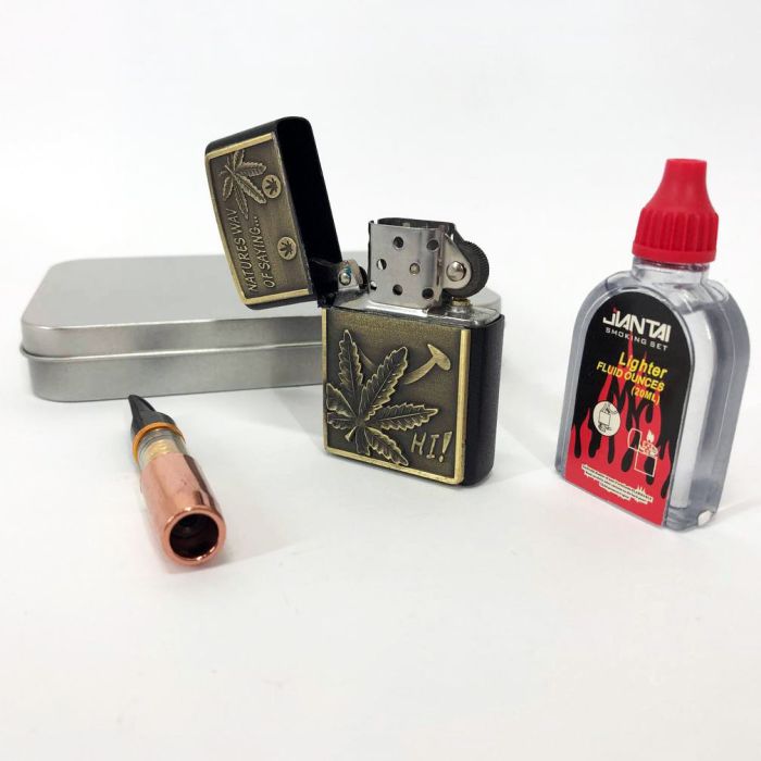 Зажигалка бензиновая в подарочной коробке N13, зажигалка подарочная сувенирная, ветрозащитная зажигалка