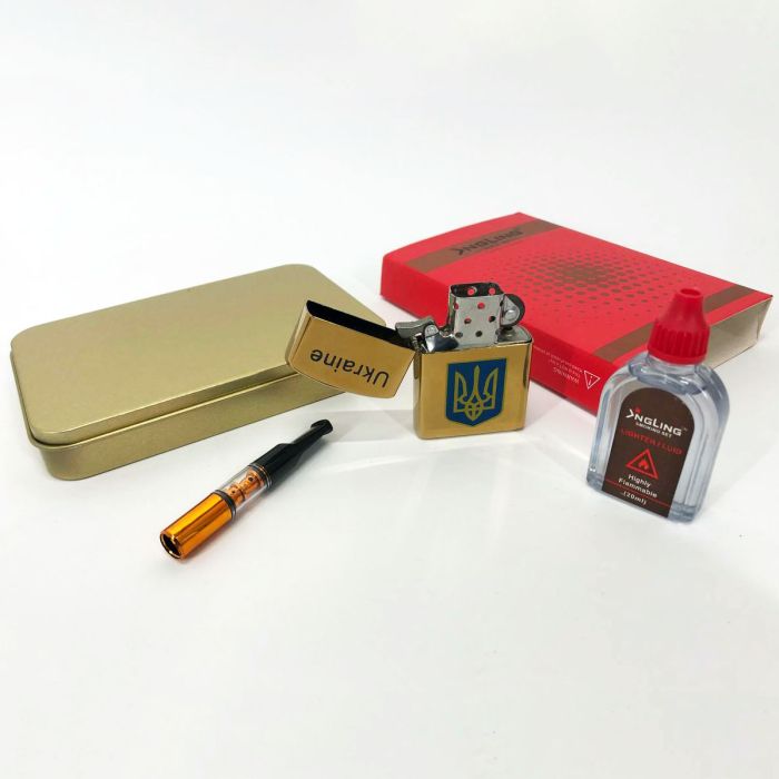 Зажигалка бензиновая в подарочной коробке 4930, зажигалка на день рождения в подарочном футляре