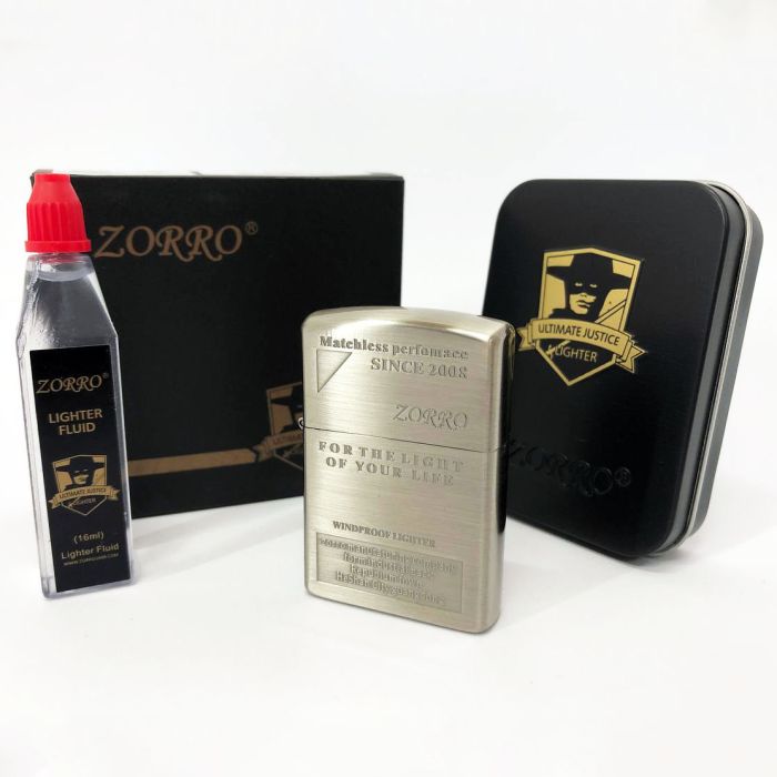 Зажигалка бензиновая Zorro HL-283, зажигалки в подарочных коробках, зажигалка подарок на день рождения