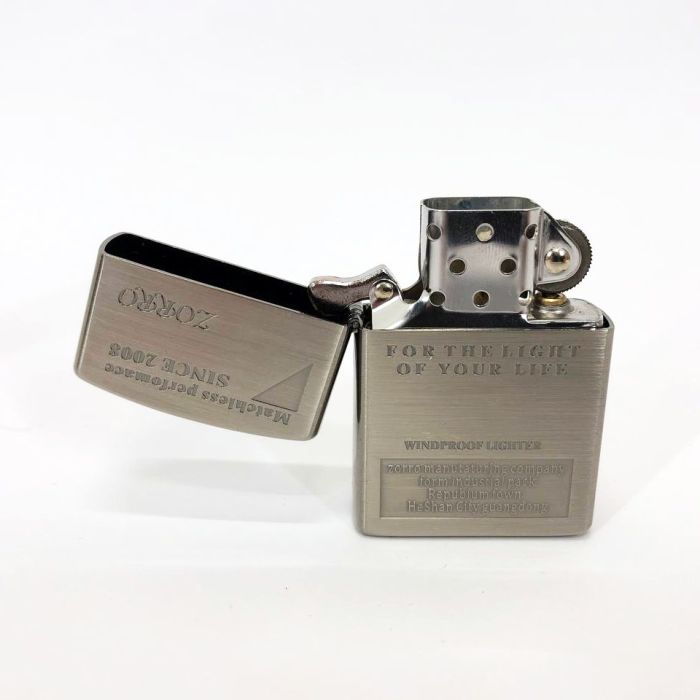 Зажигалка бензиновая Zorro HL-283, зажигалки в подарочных коробках, зажигалка подарок на день рождения