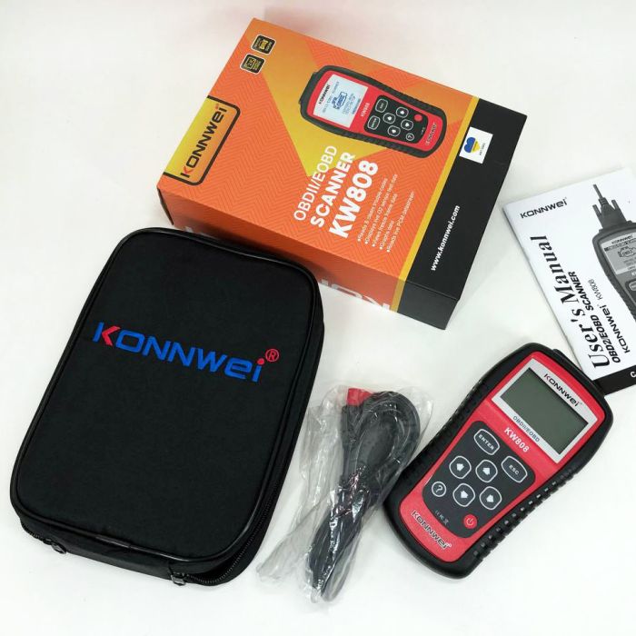 Тестер для диагностики автомобилей Konnwei KW808 OBD II/EOBD Мультимарочный диагностический сканер