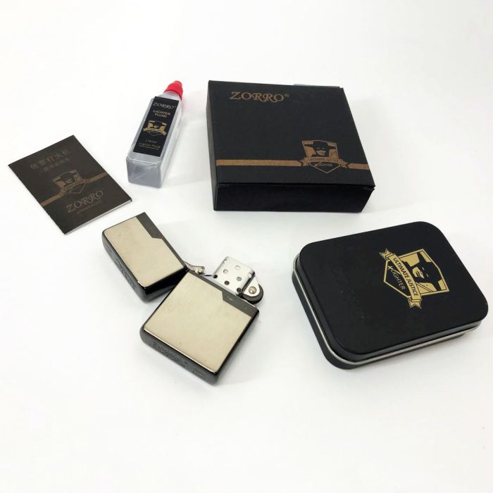 Зажигалка бензиновая Zorro HL-296, зажигалка подарочная сувенирная, зажигалка на день рождения
