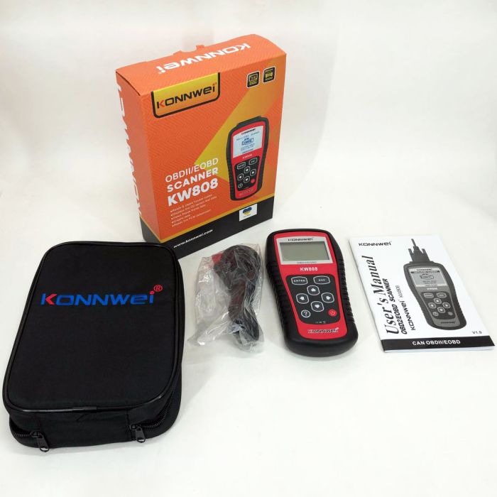 Тестер для диагностики автомобилей Konnwei KW808 OBD II/EOBD Мультимарочный диагностический сканер