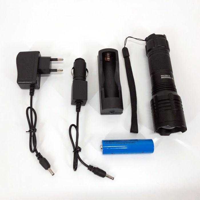 Карманный тактический фонарь Bailong BL-8900-P50 аккумуляторный фонарь 12 и 220 Вт, карманный мини фонарь