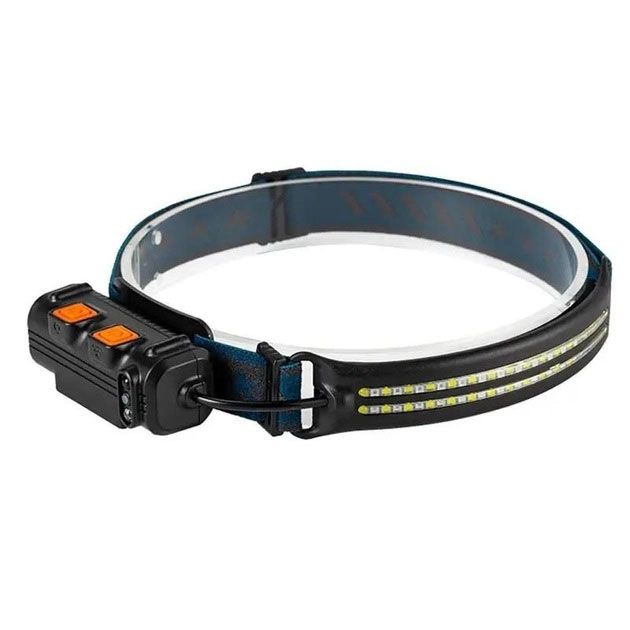 Фонарь налобный аккумуляторный BL-W691-2COB (white/red/RGB) с датчиком движения, мощный налобный фонарь