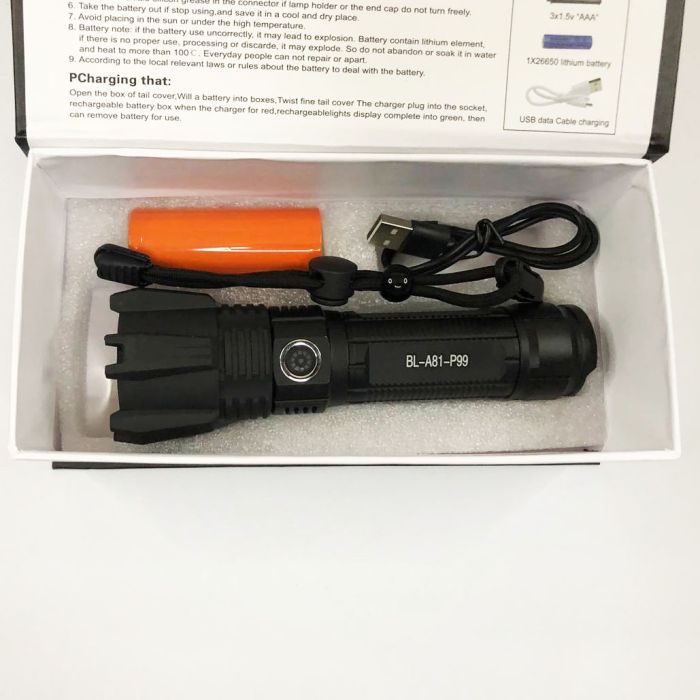 Тактический фонарь Police BL-A81-P99, супер яркий фонарик, сверхмощный фонарик, тактический ручной