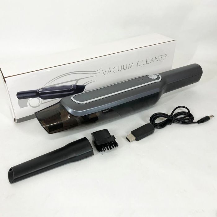 Пылесос для авто Car vacuum cleaner с аккумулятором, автомобильный пылесос беспроводной. Цвет: черный