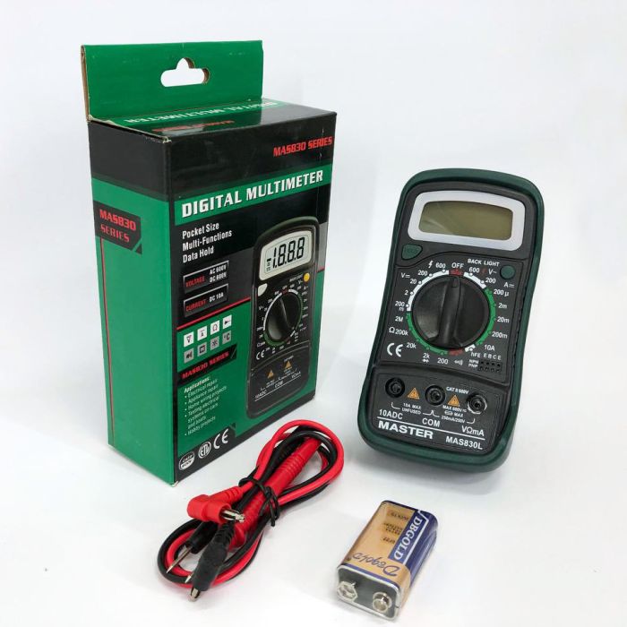 Мультиметр универсальный цифровой тестер Mastech MAS830L, тестер профессиональный, для дома