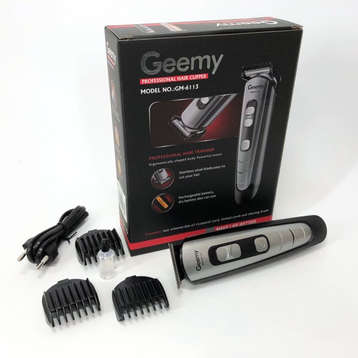 Машинка для стрижки волос Gemei GM-6113 аккумуляторная, Практичная машинка для стрижки. Цвет: черный
