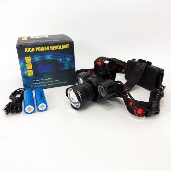 Налобный аккумуляторный фонарь HeadLight BL-001 диод T6+Cob, Налобный фонарик с usb зарядкой, с линзой