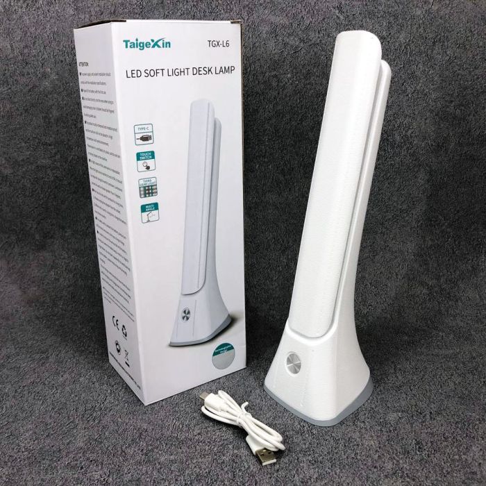 Настольная лампа с аккумулятором Taigexin LED TGX-L6 4.5W 350lm 6500K USB 5V, лампа для стола школьника