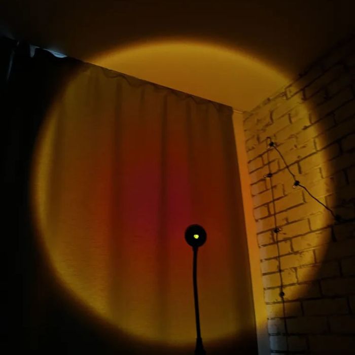 Лампа Атмосферная Проекционный Светильник ЗАКАТ Atmosphere Sunset Lamp эффект радуги, Лампа эффект солнца