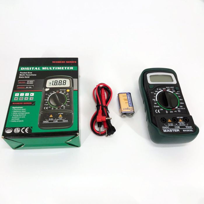 Мультиметр универсальный цифровой тестер Mastech MAS830L, тестер профессиональный, для дома