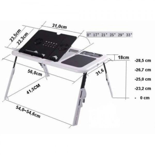 Подставка трансформер для ноутбука LD-09 E-Table, Наклонная подставка ноутбука на стол в кровать