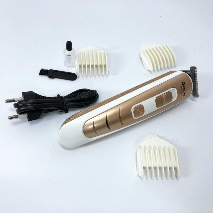 Машинка для стрижки волос Gemei GM-6113 аккумуляторная, машинка мужская для бритья. Цвет: золотой