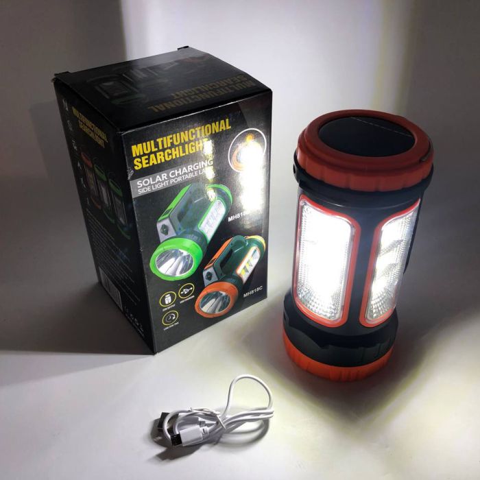 Кемпинговый фонарь XBL 818C-3W+COB, фонарь-светильник аккумуляторный кемпинговый. Цвет: оранжевый