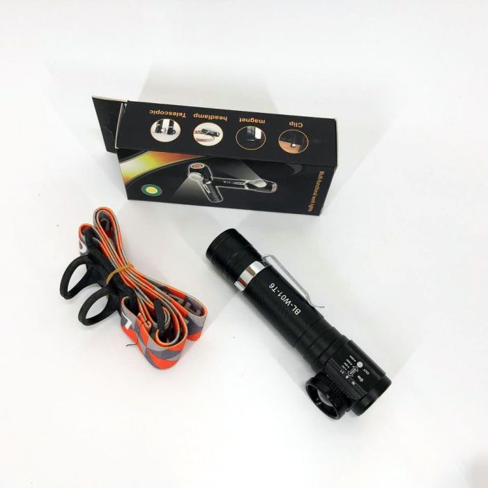 Фонарь налобный аккумуляторный Police W01-T6 USB с магнитом, портативный светодиодный налобный фонарь