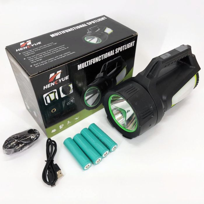Фонарь кемпинг переносной T100A-10W+2COB с боковыми LED white/red/blue, Аккумуляторная лампа для кемпинга