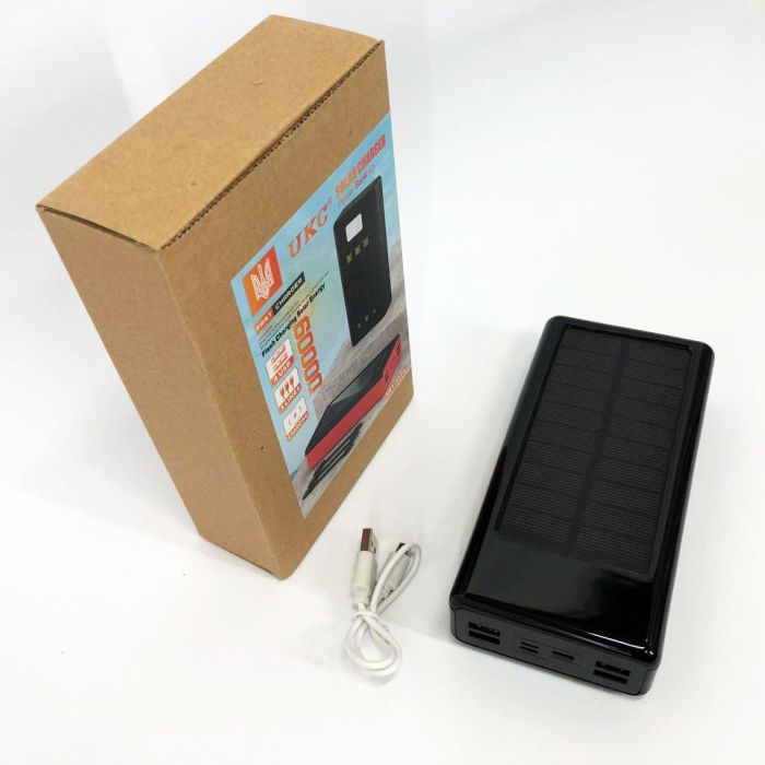 Портативная мобильная зарядка (Павербанк) POWER BANK SOLAR 60000MAH, переносной аккумулятор для телефона