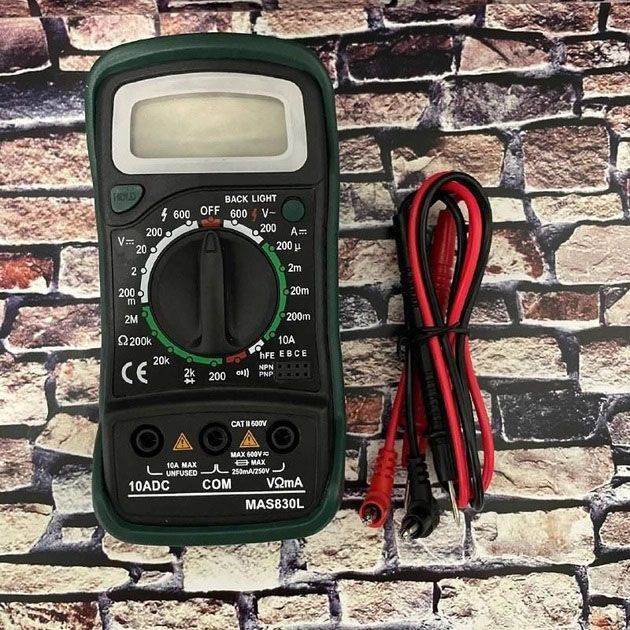 Мультиметр универсальный цифровой тестер Mastech MAS830L, тестер профессиональный, для дома