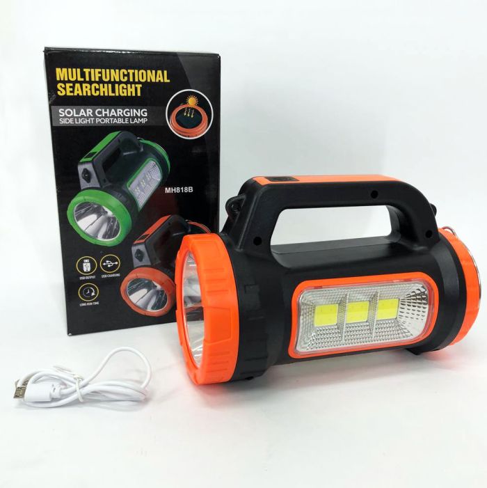 Кемпинговый фонарь XBL 818C-3W+COB, фонарь-светильник аккумуляторный кемпинговый. Цвет: оранжевый