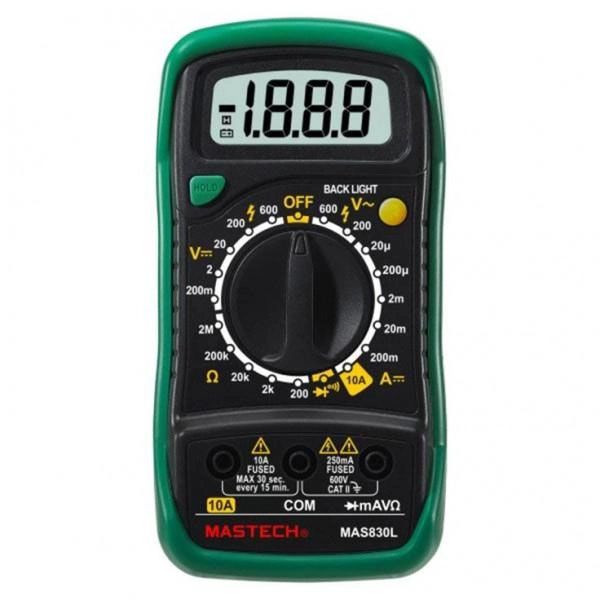 Мультиметр универсальный цифровой тестер Mastech MAS830L, тестер профессиональный, для дома