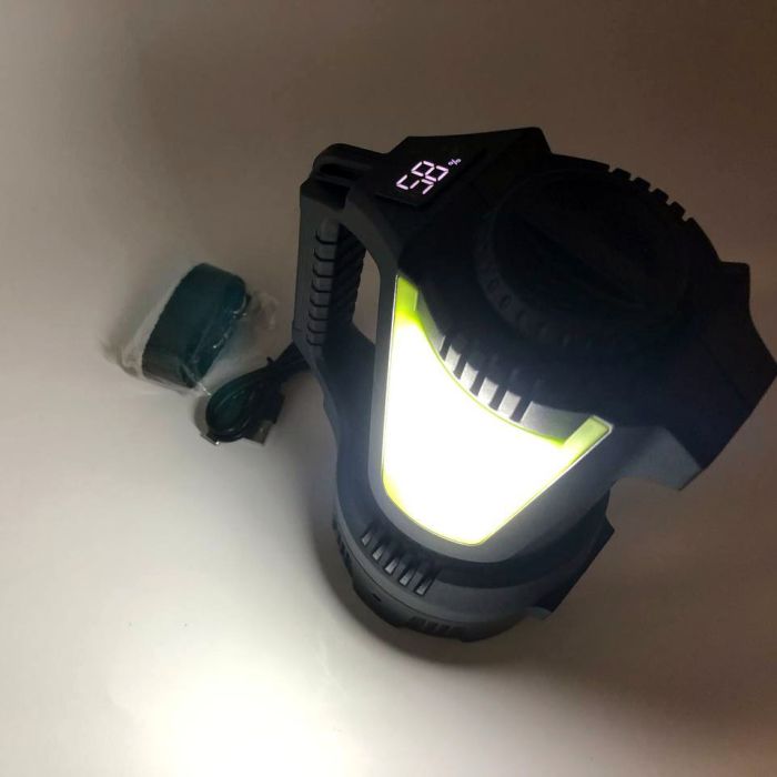 Фонарь кемпинг переносной T100A-10W+2COB с боковыми LED white/red/blue, Аккумуляторная лампа для кемпинга