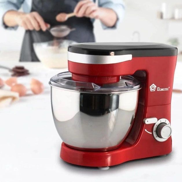 Миксер-тестомес планетарный Domotec MS-1368 на 6 скоростей 3 насадки чаша 4 л 1500 W