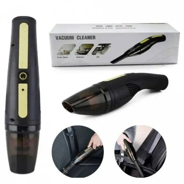 Пылесос автомобильный Car Vacuum Cleaner HY05 на АККУМУЛЯТОРЕ. Цвет: черный