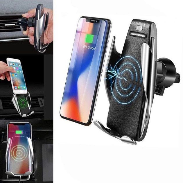 Автомобильный держатель с беспроводной зарядкой Smart Sensor S5