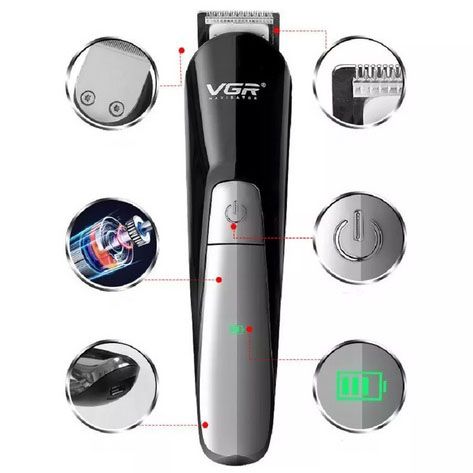 Машинка для стрижки волос VGR V-012, Парикмахерская машинка для бороды беспроводная, Триммер беспроводной