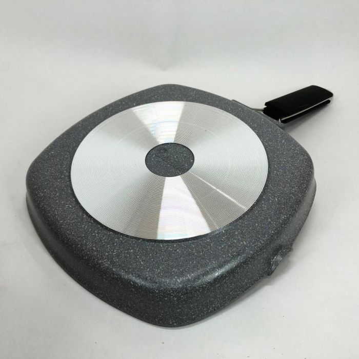 Сковорода-гриль литая Con Brio СВ-2403, 24см Eco Granite, сковорода с толстым дном, сковорода для дома