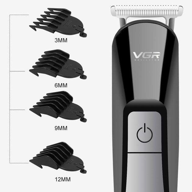 Машинка для стрижки волос VGR V-012, Парикмахерская машинка для бороды беспроводная, Триммер беспроводной