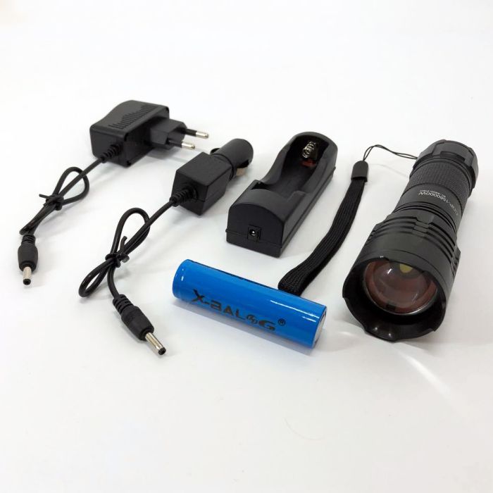 Карманный тактический фонарь Bailong BL-8900-P50 аккумуляторный фонарь 12 и 220 Вт, карманный мини фонарь