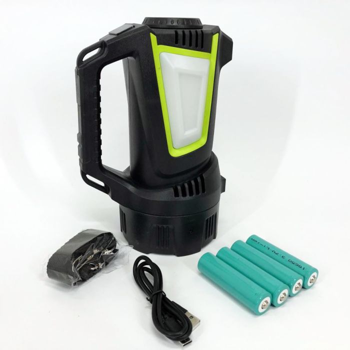 Фонарь кемпинг переносной T100A-10W+2COB с боковыми LED white/red/blue, Аккумуляторная лампа для кемпинга