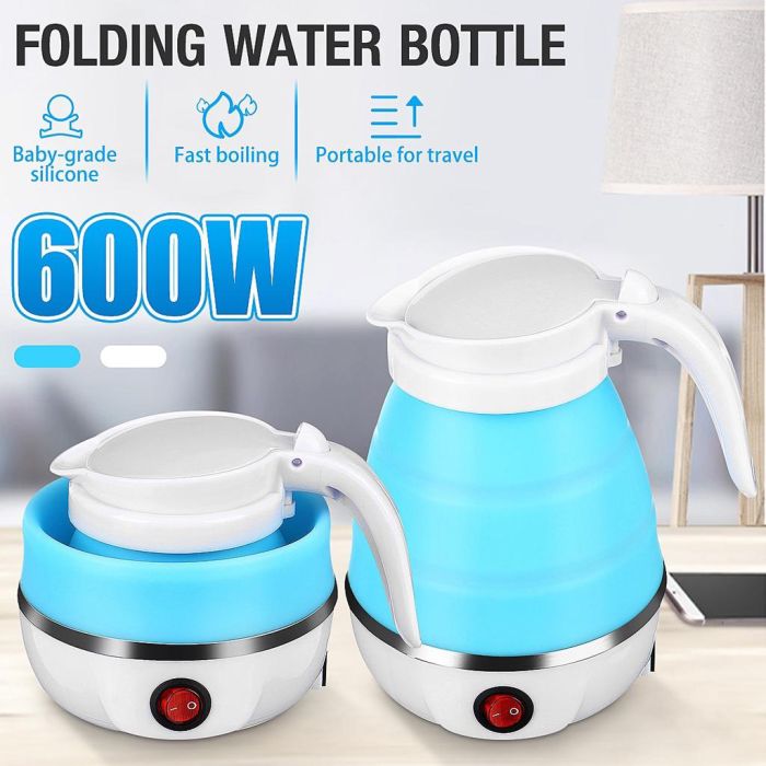 Электрочайник складной Travel Folding 600 мл. Цвет: голубой